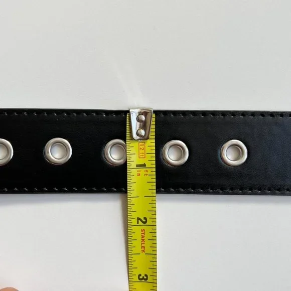 Y2K 2000s bullet-studded black belt - Picture 7 of 8